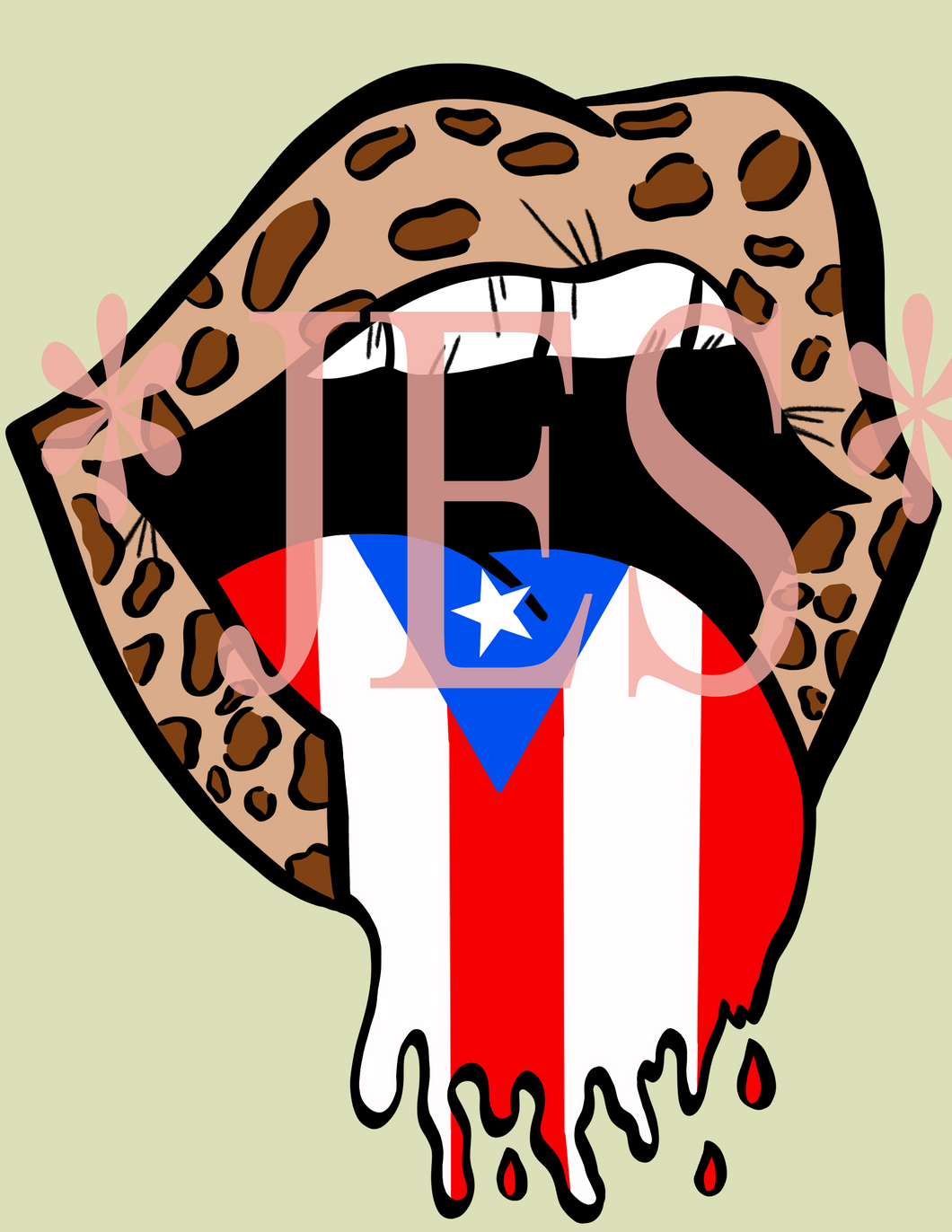 Puerto Rico Lips Design