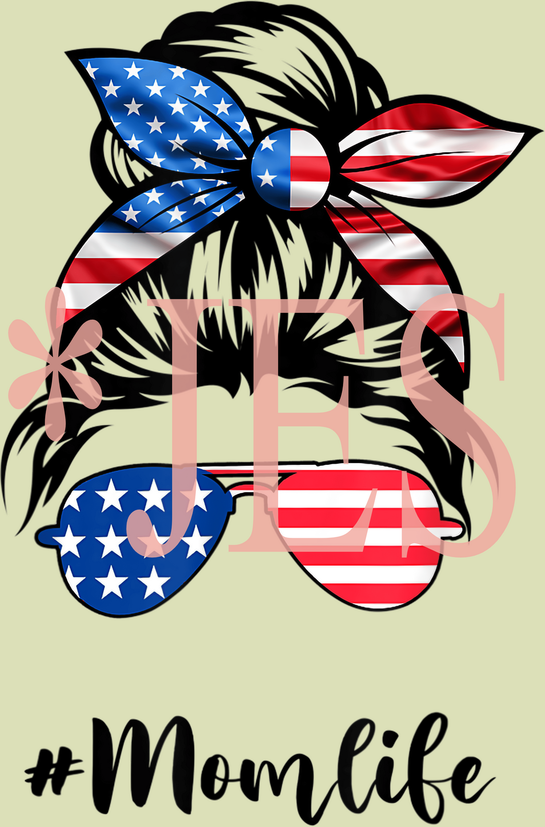 American Flag Mom Life Design