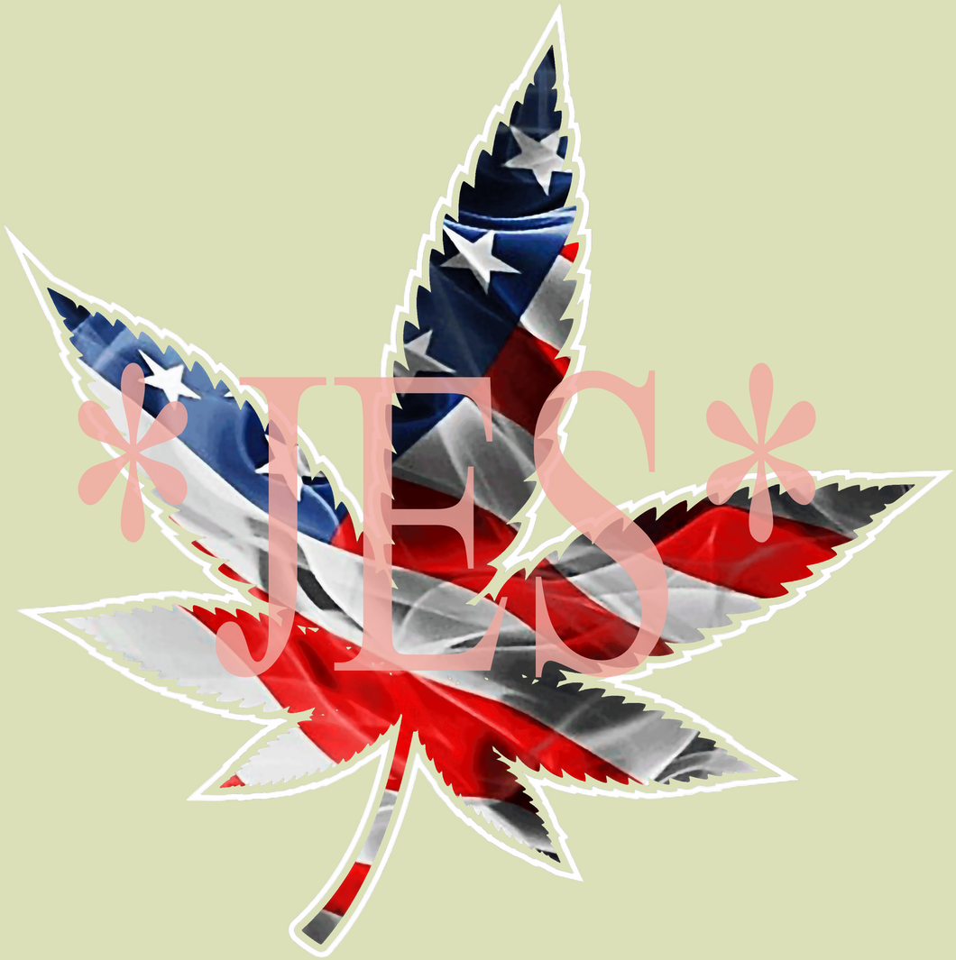 American Flag Leaf Design