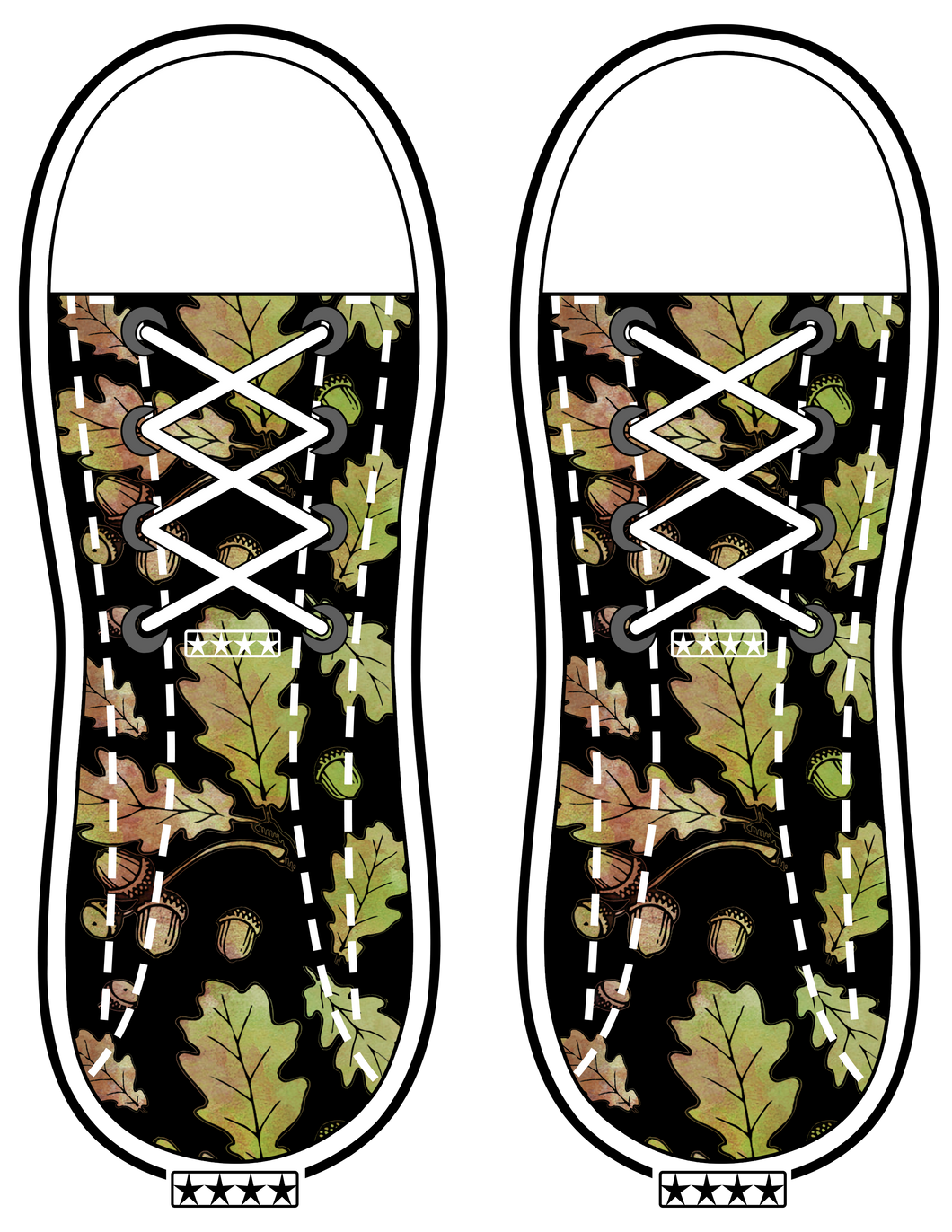 Autumn No Show Sock Design