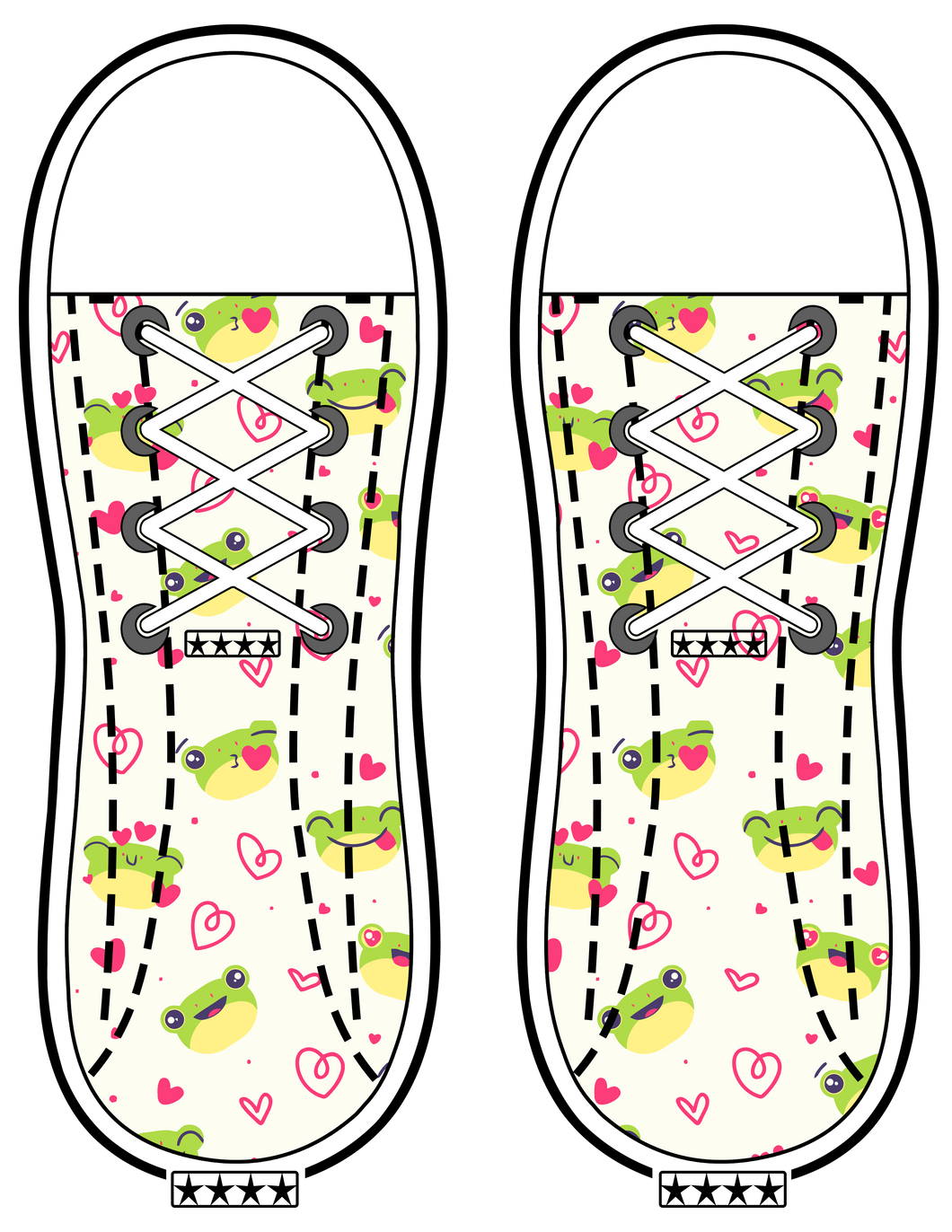 Cute Frog No Show Sock Design