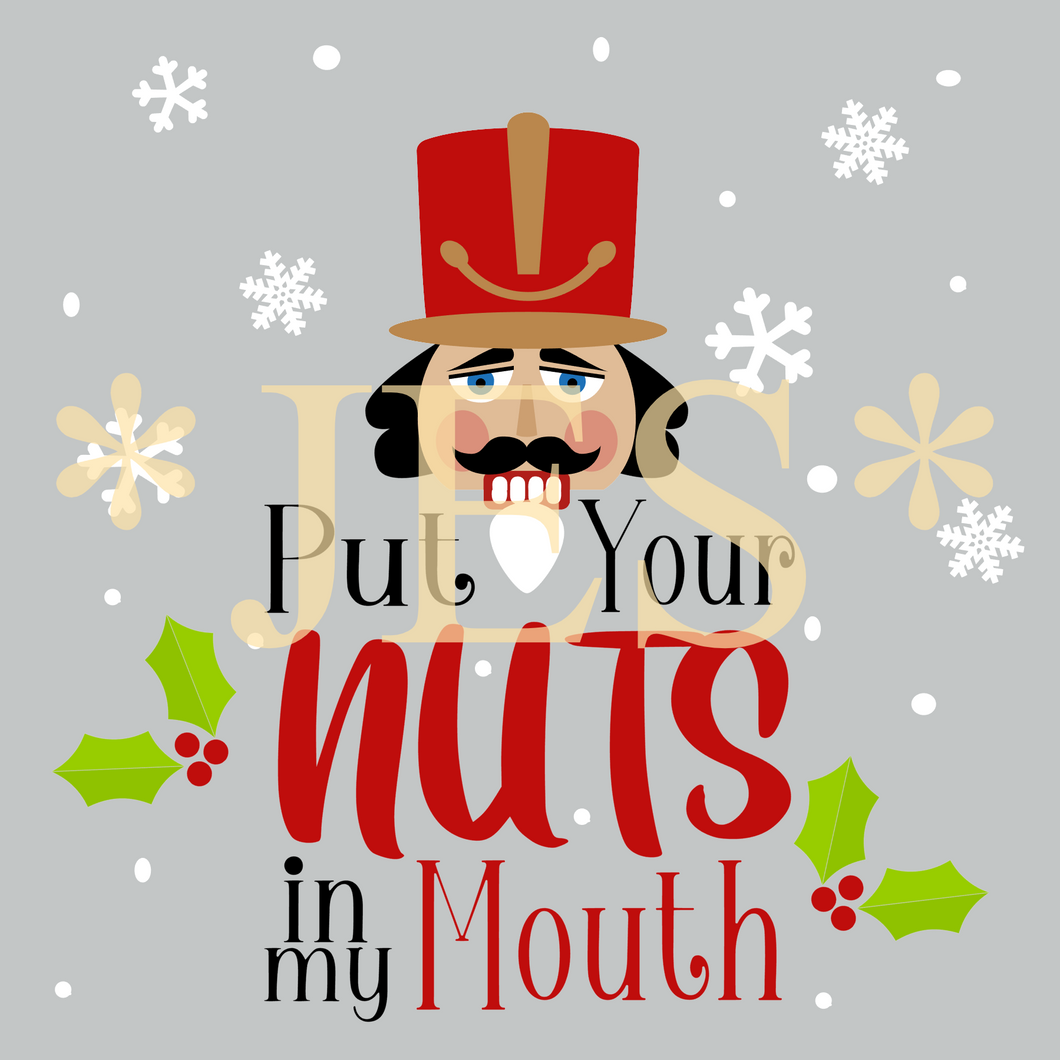 Christmas Humor Design / Put Your Nuts In My Mouth